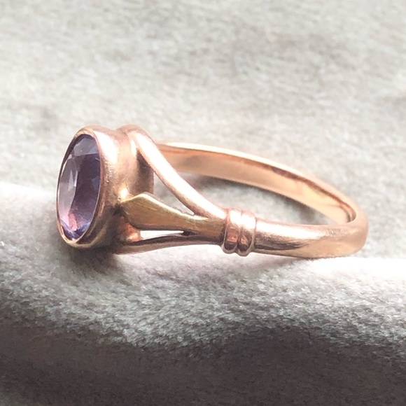 Soviet era 14k alexandrite ring - Picture 13 of 15